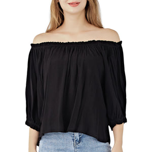 Off The Shoulder Tops-Black