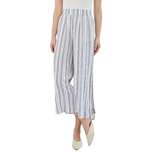 Linen Pants with Side Slit – STRIPE