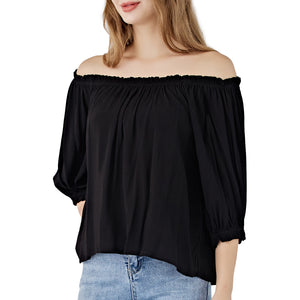 Off The Shoulder Tops-Black