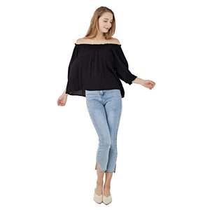 Off The Shoulder Tops-Black