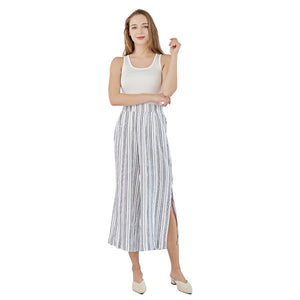 Linen Pants with Side Slit – STRIPE