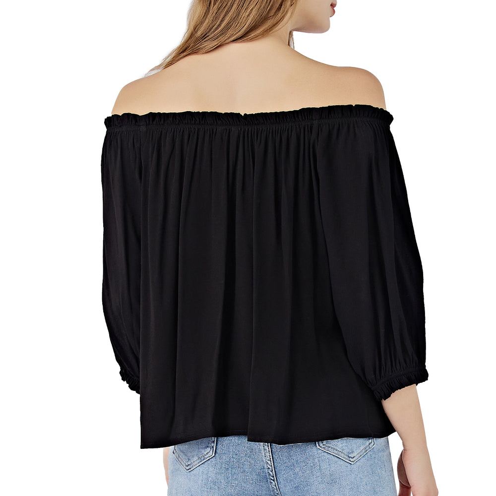 Off The Shoulder Tops-Black