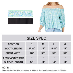 Off The Shoulder Tops-Light Blue